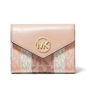 Carmen Medium Color-Block Logo Tri-Fold Wallet